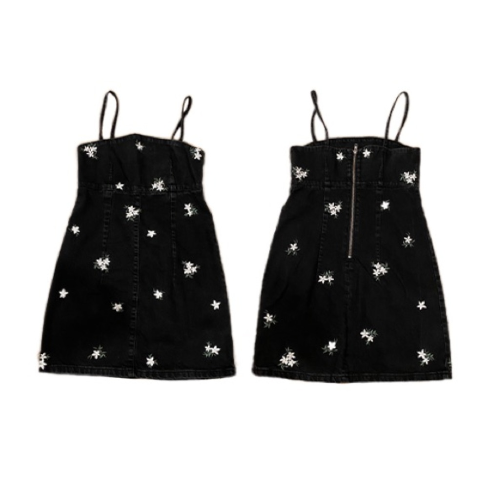 Topshop Moto Flower Print Mini Dress
